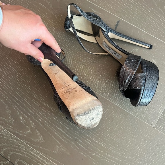 Jc  grey leather high heels - Picture 2 of 2